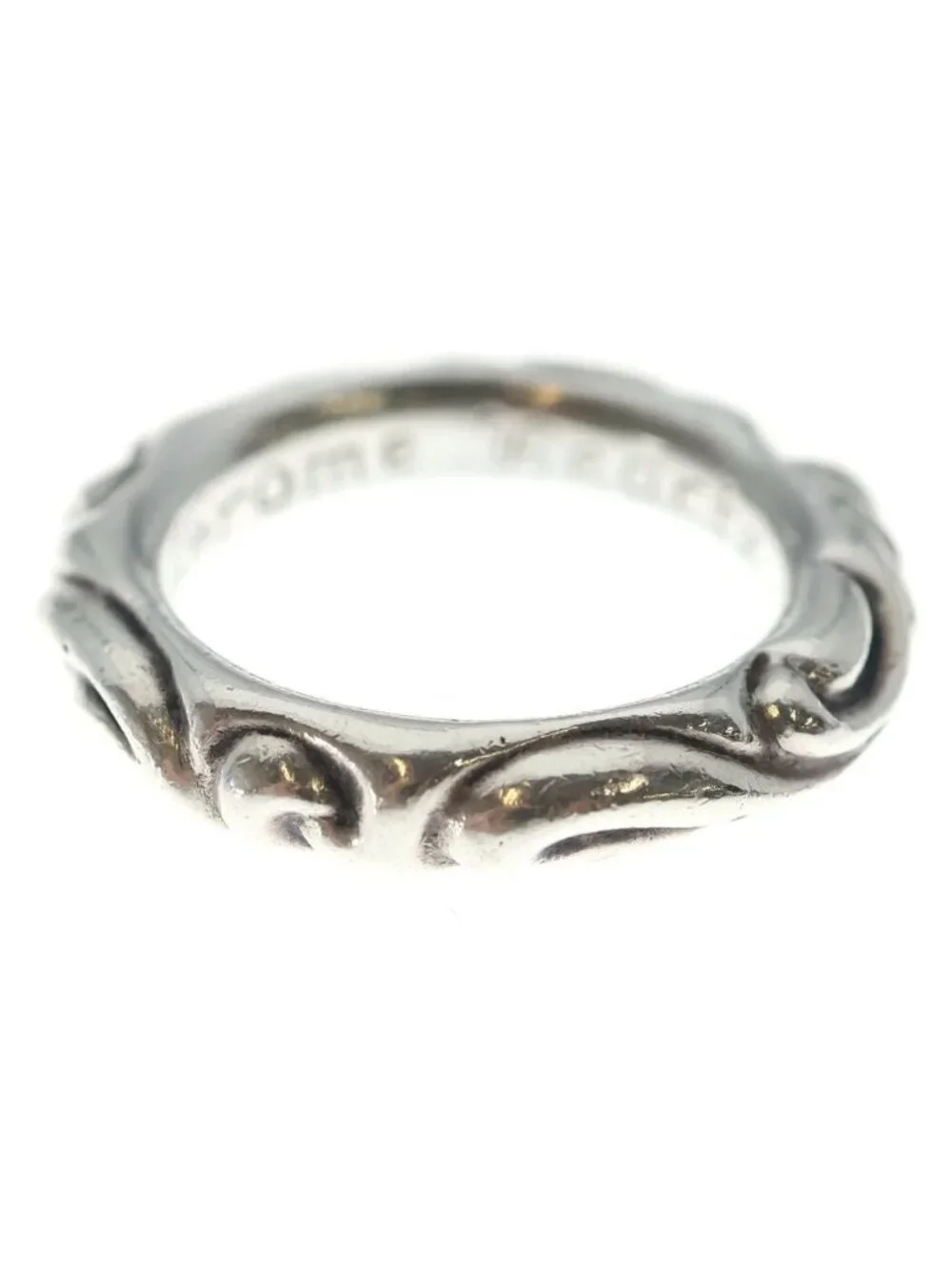 Chrome Hearts Scrl Band Scroll Ring Silver